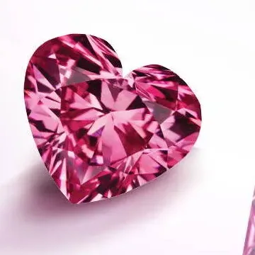 Fancy Pink Heart cut lab grown diamond, 1.02 carat